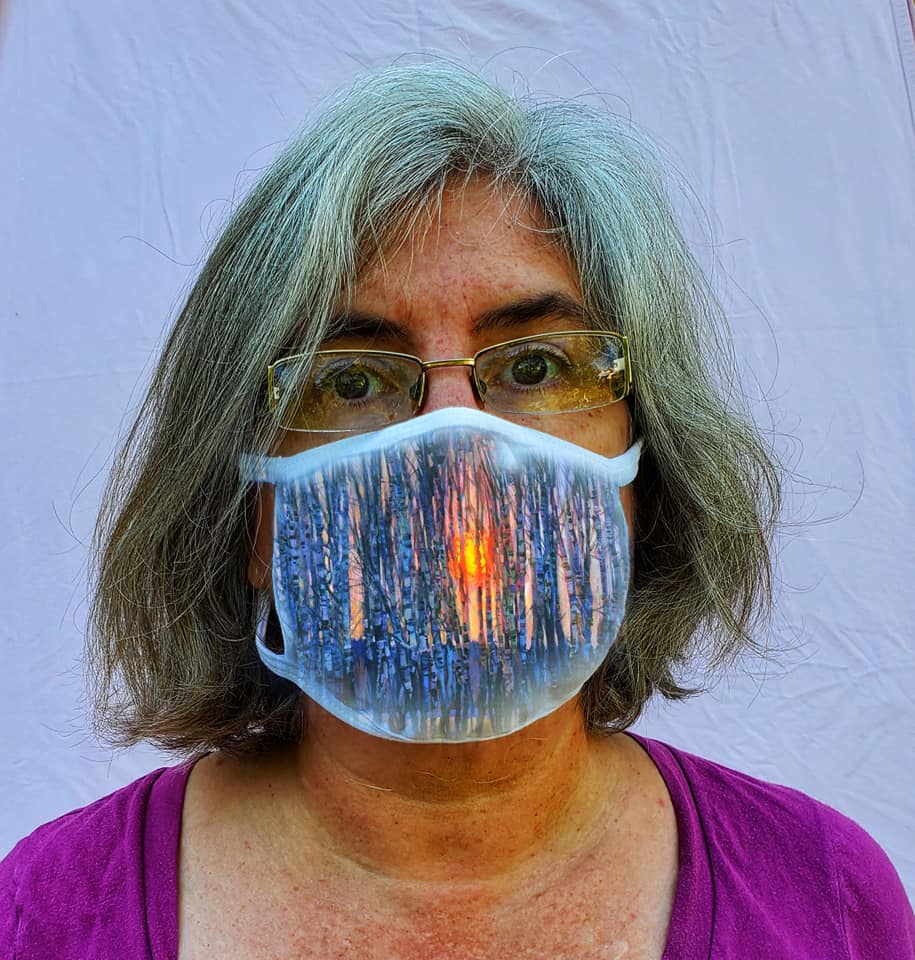 Wendy Chappell Dick's Digital Art Display entitled Masks