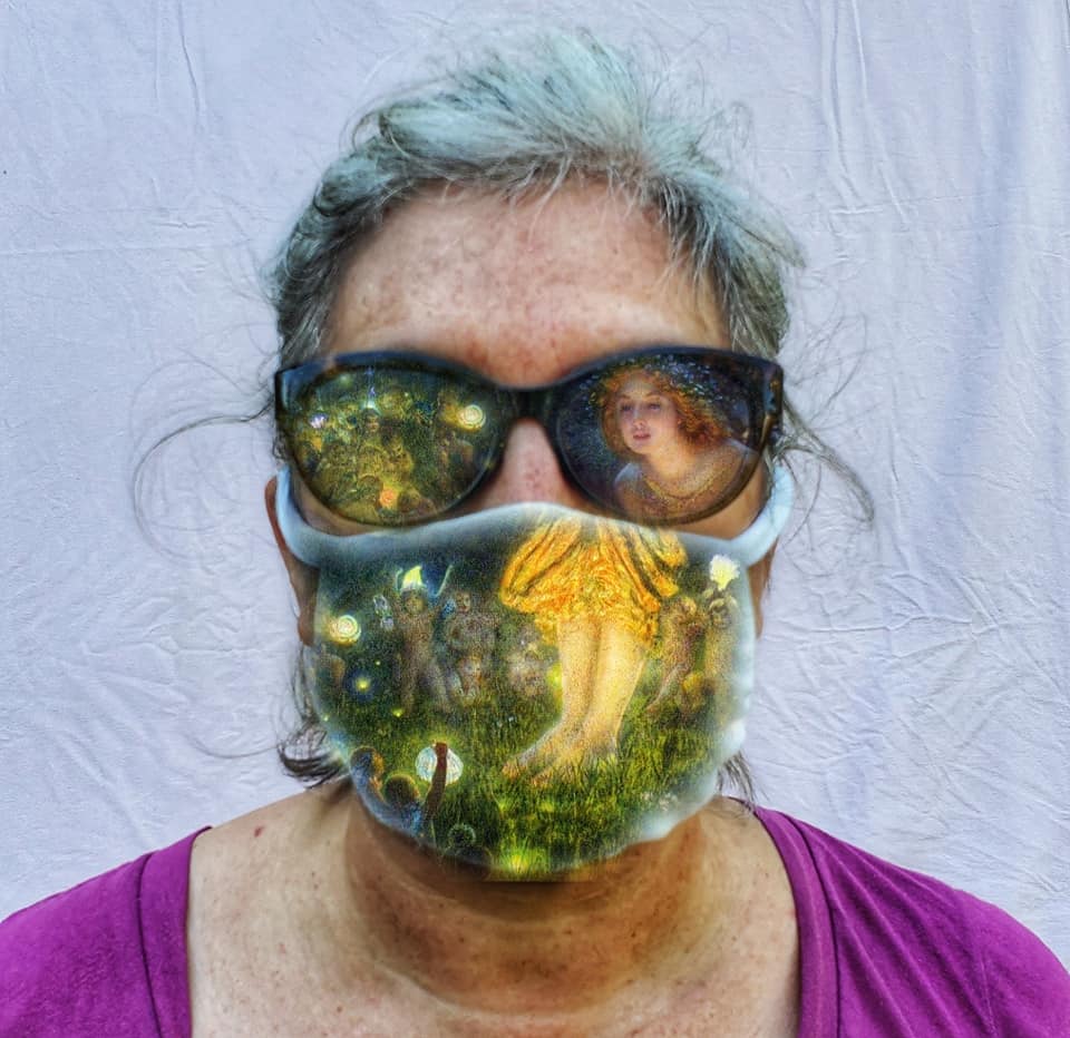 Wendy Chappell Dick's Digital Art Display entitled Masks 