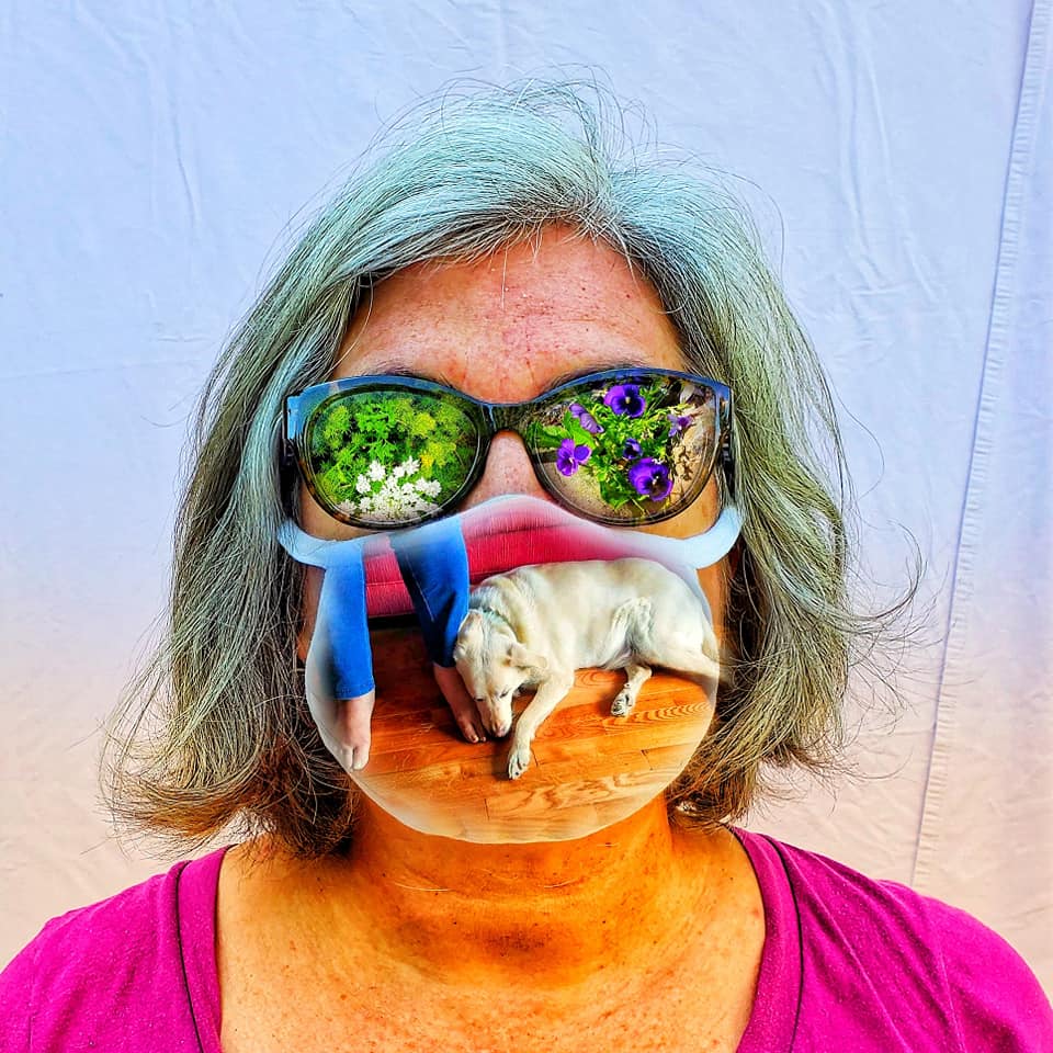 Wendy Chappell Dick's Digital Art Display entitled Masks