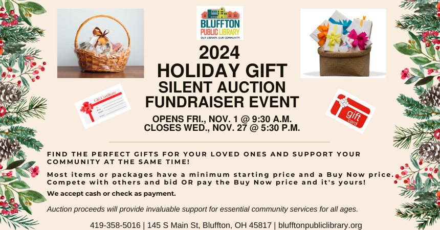 Last day to bid on the Holiday Gift Silent Auction!