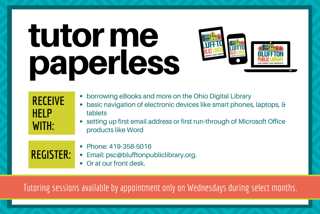 paperless library Paperless Library Bluffton   Public Tutor Me