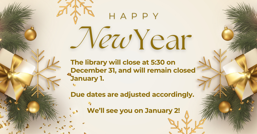 Library Closed for New Year's