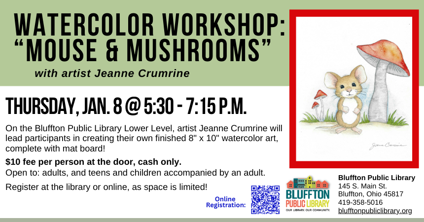 Watercolor Workshop: Mouse &amp; Mushroom