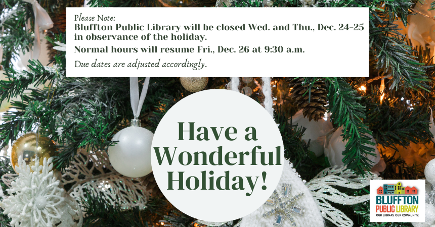 Library Closed for Christmas Holiday