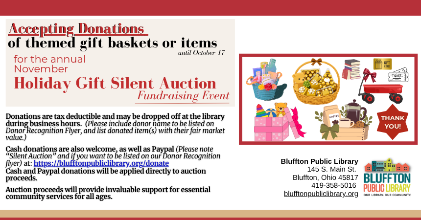 Holiday Gift Silent Auction Fundraising Event