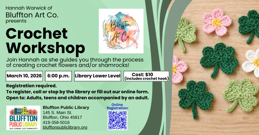 Crochet Workshop: Flowers and Shamrocks