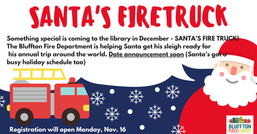 Santa's Fire Truck is coming