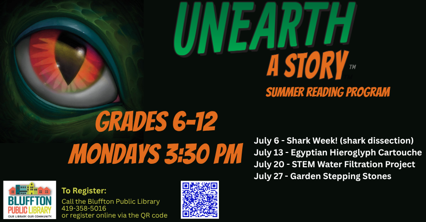 Summer Read 6th-12 grade events: July