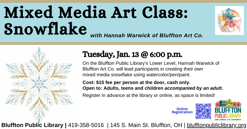 Mixed Media Art Class: Snowflake