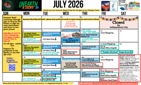 July calendar a