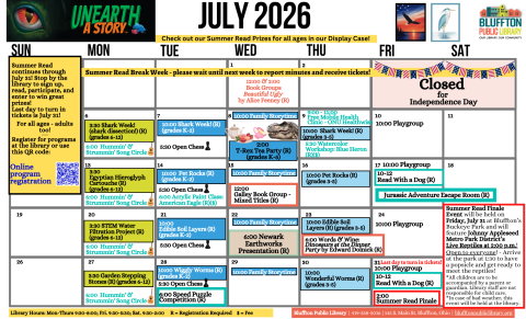 July calendar a