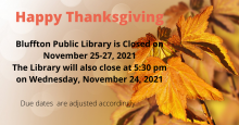 Thanksgiving Library Hours