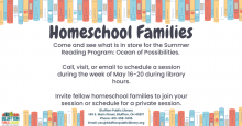 Homeschool Families - Summer Reading Information