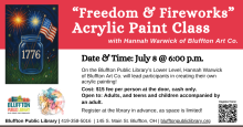 "Freedom & Fireworks" Acrylic Paint Class with Bluffton Art Company "Freedom & Fireworks" Acrylic Paint Class with Bluffton Art Company