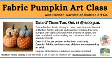 Fabric Pumpkin Art Class with Bluffton Art Company