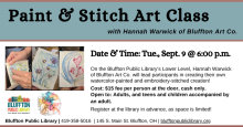 Paint and Stitch Art Class with Bluffton Art Company