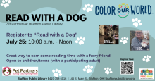 Read with a Dog (Pet Partners) - July Read with a Dog (Pet Partners) - July