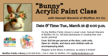 "Bunny" Acrylic paint class with Bluffton Art Company