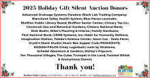 Thank You 2025 Holiday Gift Silent Auction Donors