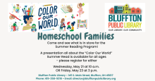 Homeschool Families discover "Color our World" Summer Read Program