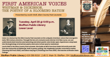 First American Voices: Whitman and Dickinson, the Poetry of a Blooming Nation