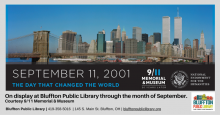 9/11 Memorial flyer with image of the Twin Towers