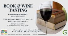Book and Wine Tasting with Greenhorn
