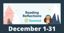 Winter themed flyer with reading challenge dates