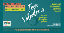 Teen Volunteer opportunities at the Library Teen Volunteer opportunities at the Library