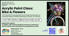 Acrylic Art Class: Bike & Flowers